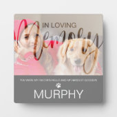 愛するペットの思い出の写真ペットメモリアルプレート フォトプラーク (正面)