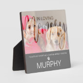 愛するペットの思い出の写真ペットメモリアルプレート フォトプラーク (正面)