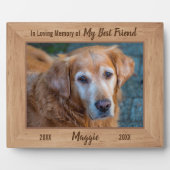 愛するペットの思い出 - ペット犬メモリアル追悼写真 フォトプラーク (正面)