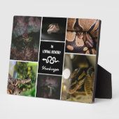 愛するペットの蛇の思い出写真コラージュ フォトプラーク (側面)