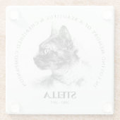 愛するペットの記念碑に ガラスコースター (裏面)