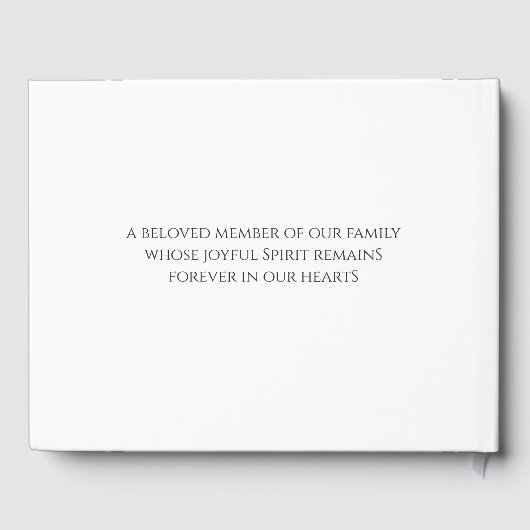 愛するペットの記念碑に ゲストブック (裏面)