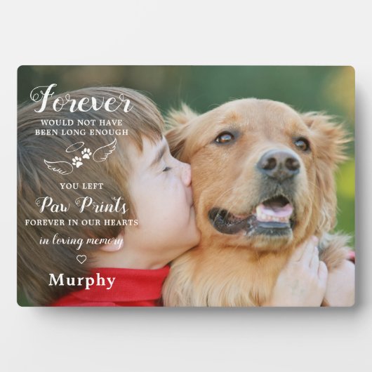 愛するペットの記憶に 現代のオーダーメイド写真ペットメモリアル フォトプラーク (正面)