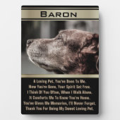 愛するペットを偲んで フォトプラーク (正面)