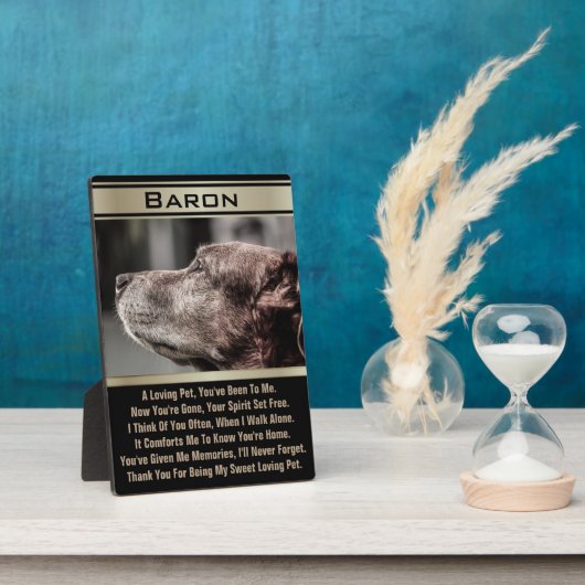 愛するペットを偲んで フォトプラーク (側面)