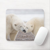 愛するホッキョクグマのかわいいペア マウスパッド (マウス)