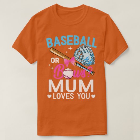 愛するママがピンク色を現す野球や弓 Tシャツ (デザイン正面)