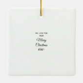 愛するママへのクリスマスプレゼントに最適な9枚の写真が入るセラミック製品 セラミックオーナメント (裏面)