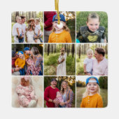 愛するママへのクリスマスプレゼントに最適な9枚の写真が入るセラミック製品 セラミックオーナメント (正面)