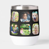 愛するママ写真コラージュパーソナライズされたブラック (背面)