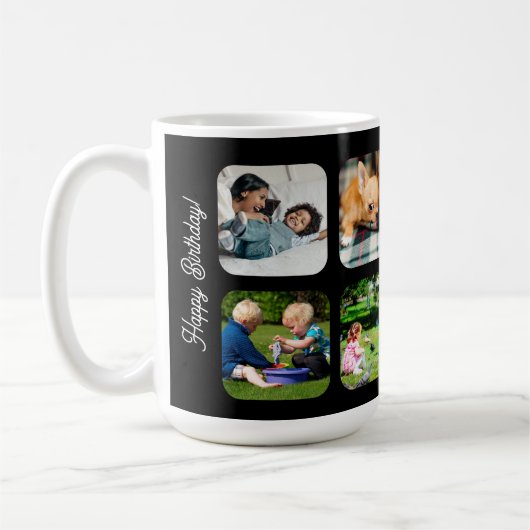 愛するママ写真集パーソナライズされた コーヒーマグカップ (左)