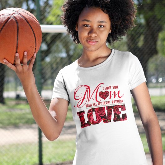 愛するママ名フローラモダンママ日キッズ Tシャツ