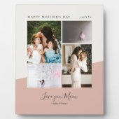 愛するママ母の日のギフト写真コラージュ フォトプラーク (正面)