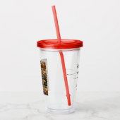 愛するママ母ハッピー母の日フォトコラージュ アクリルタンブラー (左)