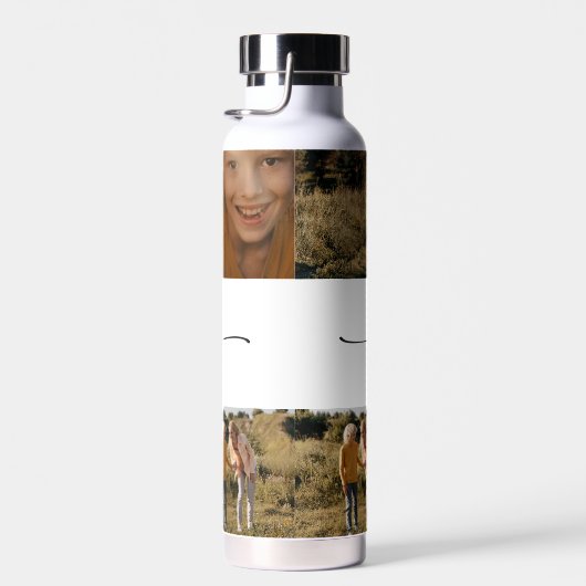 愛するママ母ハッピー母の日フォトコラージュ ウォーターボトル (右面)