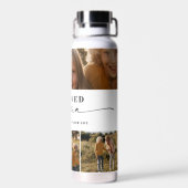 愛するママ母ハッピー母の日フォトコラージュ ウォーターボトル (背面)