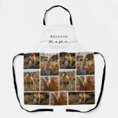 愛するママ母ハッピー母の日フォトコラージュ エプロン (正面)