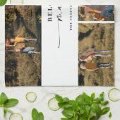 愛するママ母ハッピー母の日フォトコラージュ キッチンタオル (折り畳み)