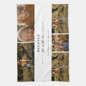 愛するママ母ハッピー母の日フォトコラージュ キッチンタオル (縦)