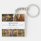 愛するママ母ハッピー母の日フォトコラージュ キーホルダー (裏面)