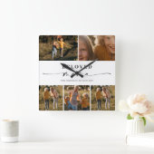 愛するママ母ハッピー母の日フォトコラージュ スクエア壁時計 (ホーム)