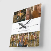 愛するママ母ハッピー母の日フォトコラージュ スクエア壁時計 (傾斜)