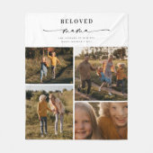 愛するママ母ハッピー母の日フォトコラージュ フリースブランケット (正面)