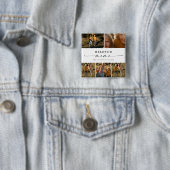 愛するママ母ハッピー母の日フォトコラージュ 缶バッジ (インサイチュ)