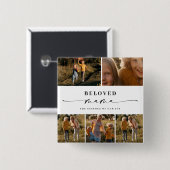 愛するママ母ハッピー母の日フォトコラージュ 缶バッジ (正面&裏面)