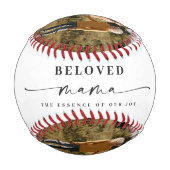 愛するママ母ハッピー母の日フォトコラージュ 野球ボール (裏面)