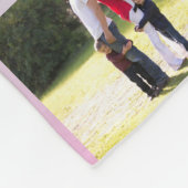 愛するママ毎日7写真ブルーと紫 フリースブランケット (角)