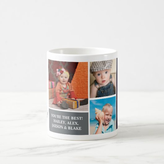 愛するママ灰色の母の日の贈り物 コーヒーマグカップ (中央)