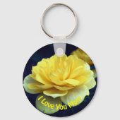 愛するママ黄色バラの花 キーホルダー (正面)