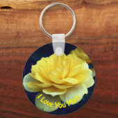 愛するママ黄色バラの花 キーホルダー (裏面)