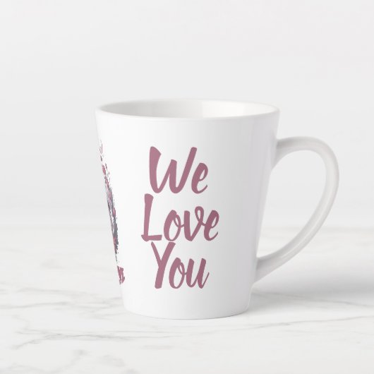 愛するママ、娘のキス、最高のギフトエバー、ジェニー カフェラテマグ (右)