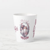 愛するママ、娘のキス、最高のギフトエバー、ジェニー カフェラテマグ (正面)