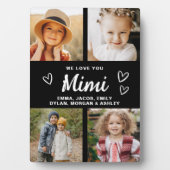 愛するミミ家族のモダン写真コラージュ フォトプラーク (正面)