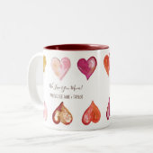 『愛するムームアートモダン色彩の鮮やかハート』 ツートーンマグカップ (正面左)
