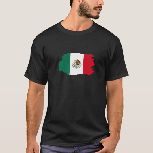 愛するメキシコ国旗の愛国的なメキシコのスポーツサポート Tシャツ (正面)