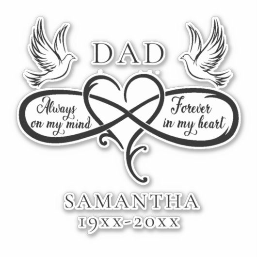 愛するメモリでパパカスタム車のデカール シール (正面)