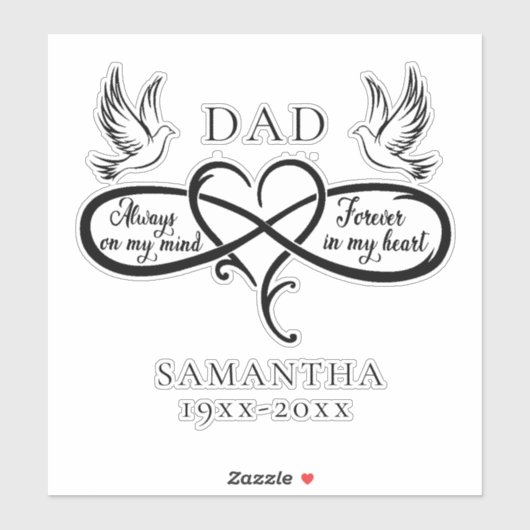 愛するメモリでパパカスタム車のデカール シール (シート)