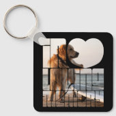 愛するメモリでパーソナライズされたPetフォトキーチェーン キーホルダー (正面)