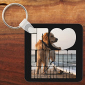 愛するメモリでパーソナライズされたPetフォトキーチェーン キーホルダー (正面)