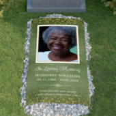 愛するメモリで緑の金ゴールド写真の墓場カバー 横断幕