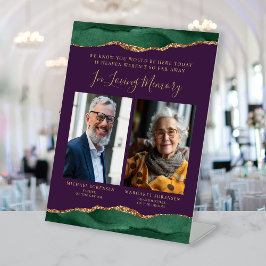 愛するメモリで2 Photo Green Purple 結婚's 台座サイン