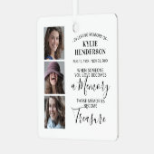 愛するメモリで3写真クリスマス メタルオーナメント (正面左)