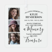 愛するメモリで3写真クリスマス メタルオーナメント (裏面)