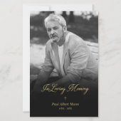 愛するメモリの安い黄金BW写真葬儀 (正面)