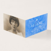 愛するメモリの葬儀ブルーバラ祈りの言葉カード (外部)