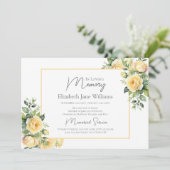 愛するメモリの黄色のバラ1写真 招待状 (スタンド正面)